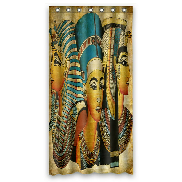 60/72"Ancient Egypt Pharaoh Snake Waterproof Fabric Bath Shower Curtain&Mat&Hook